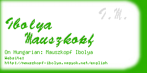 ibolya mauszkopf business card